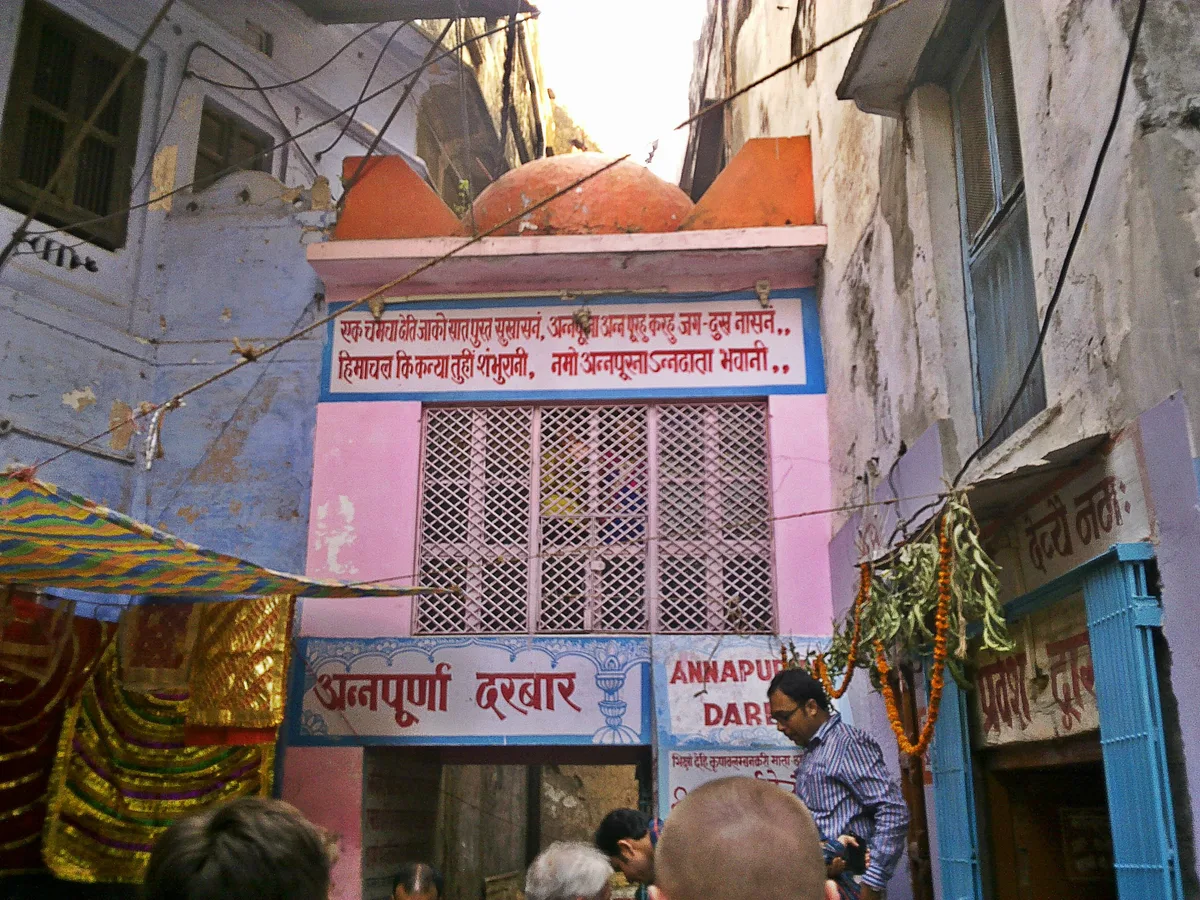 Annapurna Temple entrance in Varanasi — dedicated to the goddess of food and nourishment